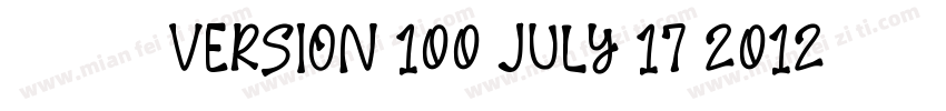 楷体 常规Version 100 July 17 2012 in字体转换